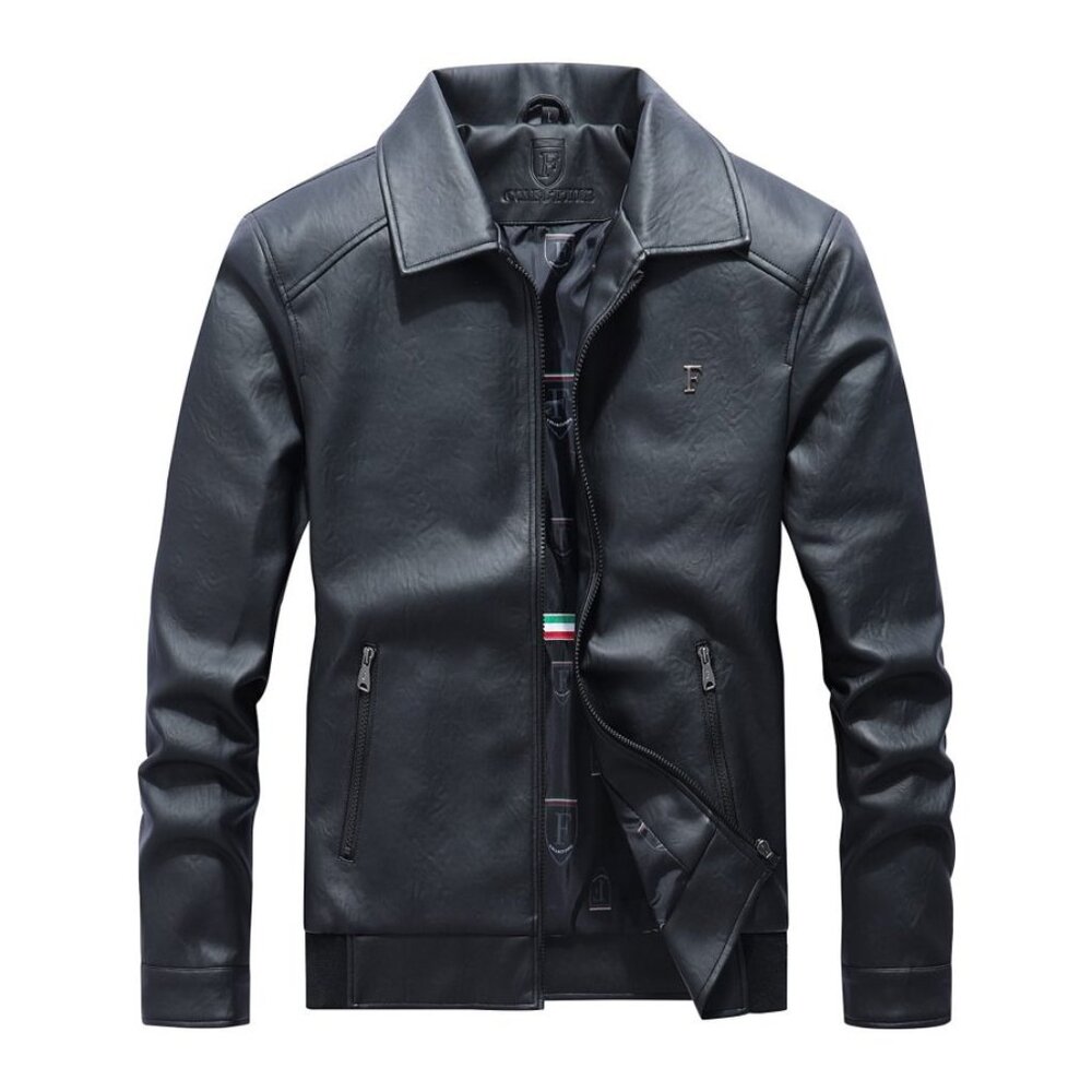 F COLLECTION MEN'S BLACK LEATHER JACKET M22005 XXL NEW IN FACTORY PACKAGE